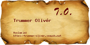 Trummer Olivér névjegykártya